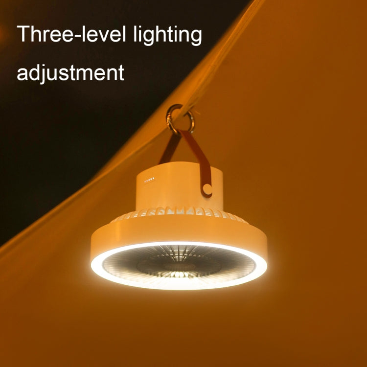 مروحة LED ثلاثية القوائم قابلة للحمل مع ضوء خارجي 7 إنش ZK-01، مروحة معلقة متعددة الوظائف وبنك طاقة محمول
