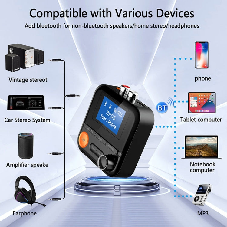 محول بلوتوث AUX 2RCA TF، جهاز استقبال وإرسال لاسلكي، BR05