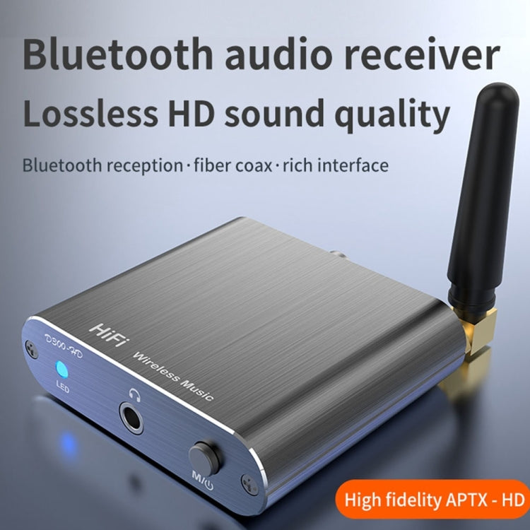 محول بلوتوث 5.2 مع مستقبل صوتي 3.5 مم AUX، كوكسيال، ألياف، APTX HD، D300