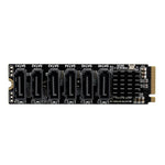 بطاقة توسعة نقل M2 M-EKY PCIE3.0 إلى SATA6G بستة منافذ، محول توسعة قرص صلب، 6 منافذ