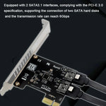 بطاقة توسيع PCIE بمنفذين SATA 3.0 بسرعة 6Gbps لتحويل هيكل كمبيوتر مكتبي