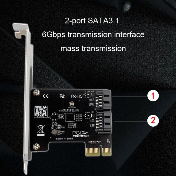 بطاقة توسيع PCIE بمنفذين SATA 3.0 بسرعة 6Gbps لتحويل هيكل كمبيوتر مكتبي