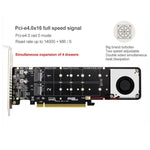 محول توسيع مصفوفة RAID PCI-E X16 إلى M.2 M-key NVME X4 SSD يدعم 2242/2260/2280/22110، PH44Plus