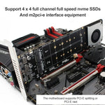 محول توسيع مصفوفة RAID PCI-E X16 إلى M.2 M-key NVME X4 SSD يدعم 2242/2260/2280/22110، PH44Plus
