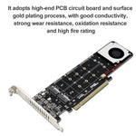 محول توسيع مصفوفة RAID PCI-E X16 إلى M.2 M-key NVME X4 SSD يدعم 2242/2260/2280/22110، PH44Plus
