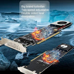 محول توسيع مصفوفة RAID PCI-E X16 إلى M.2 M-key NVME X4 SSD يدعم 2242/2260/2280/22110، PH44Plus