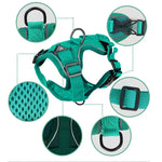 Pet Vest Harness + Traction Rope Set Reflective Breathable Dog Cat Harness, S, M, L, XL