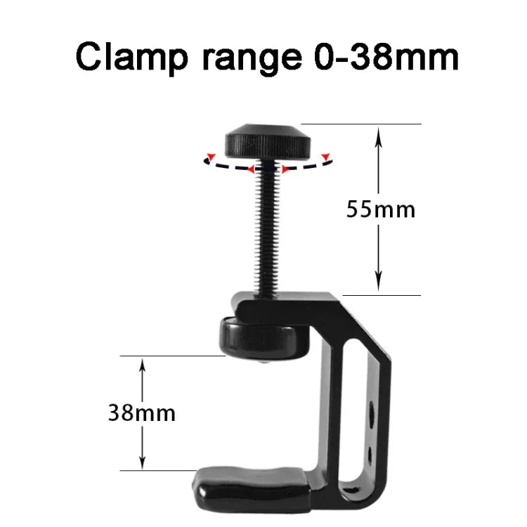 مشبك C عالمي BEXIN WN-38 مع فتحات 1/4 بوصة و3/8 بوصة لتركيب على الطاولات والمكاتب