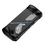 غطاء حماية سيليكون لجهاز ألعاب ASUS ROG Ally مع رش زيت، غطاء سيليكون أسود