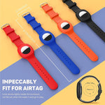 غطاء واقي مع حزام ساعة سيليكون للأطفال لجهاز AirTag الجيل الثاني / AirTag الجيل الأول