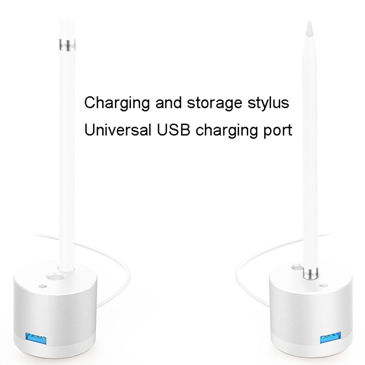 محول شحن USB معدني مع مؤشر LED لقلم Apple Pencil 1، A48 فضي، A48 أسود، A48 ذهبي وردي
