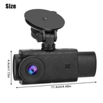مسجل قيادة بشاشة 2 بوصة مع 3 تسجيلات بدقة 1080P، G12