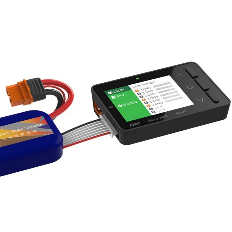 جهاز قياس عرض بطارية ليثيوم لطراز الطائرات ISDT 1-8S، ISDT BG-8S