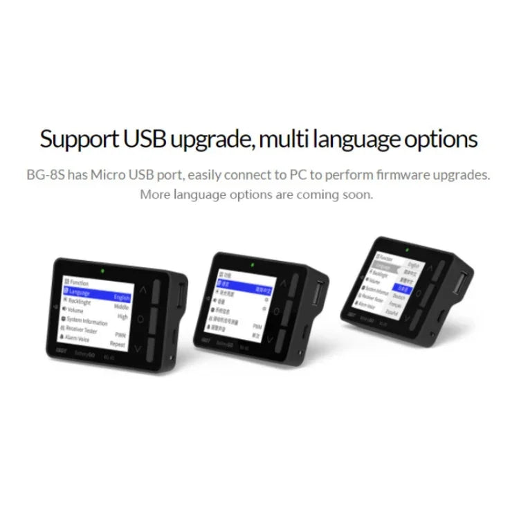 جهاز قياس عرض بطارية ليثيوم لطراز الطائرات ISDT 1-8S، ISDT BG-8S