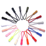 10pcs /Pack TPU Plastic Slider Zipper Cord Caterpillar Puller