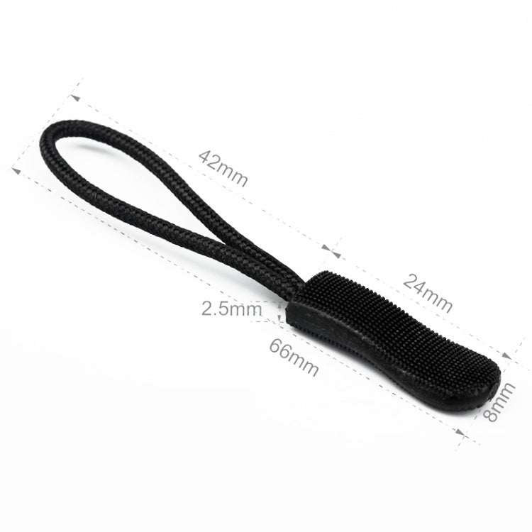 10pcs /Pack TPU Plastic Slider Zipper Cord Caterpillar Puller