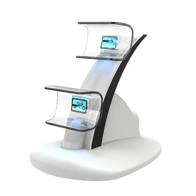قاعدة شحن مزدوجة لمقبض لعبة لاسلكي لـ PS5 مع حامل تثبيت iplay HBP-253، HBP-253 (أبيض)، HBP-253 (أسود)