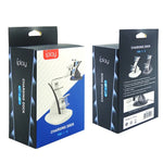 قاعدة شحن مزدوجة لمقبض لعبة لاسلكي لـ PS5 مع حامل تثبيت iplay HBP-253، HBP-253 (أبيض)، HBP-253 (أسود)