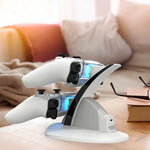 قاعدة شحن مزدوجة لمقبض لعبة لاسلكي لـ PS5 مع حامل تثبيت iplay HBP-253، HBP-253 (أبيض)، HBP-253 (أسود)