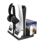 قاعدة شحن مع مروحة تبريد وحامل أقراص لجهاز ألعاب PS5 من iplay، HBP-271