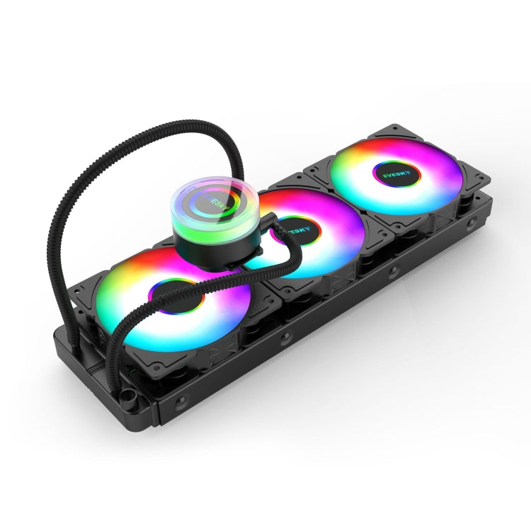 مبرد مياه EVESKY مروحة CPU RGB، مروحة، مبرد سائل مدمج، 120مم ملون، 120مم RGB، 240مم، 360مم