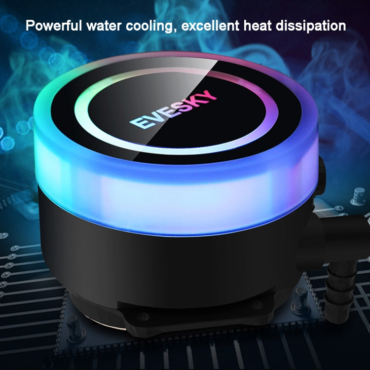 مبرد مياه EVESKY مروحة CPU RGB، مروحة، مبرد سائل مدمج، 120مم ملون، 120مم RGB، 240مم، 360مم