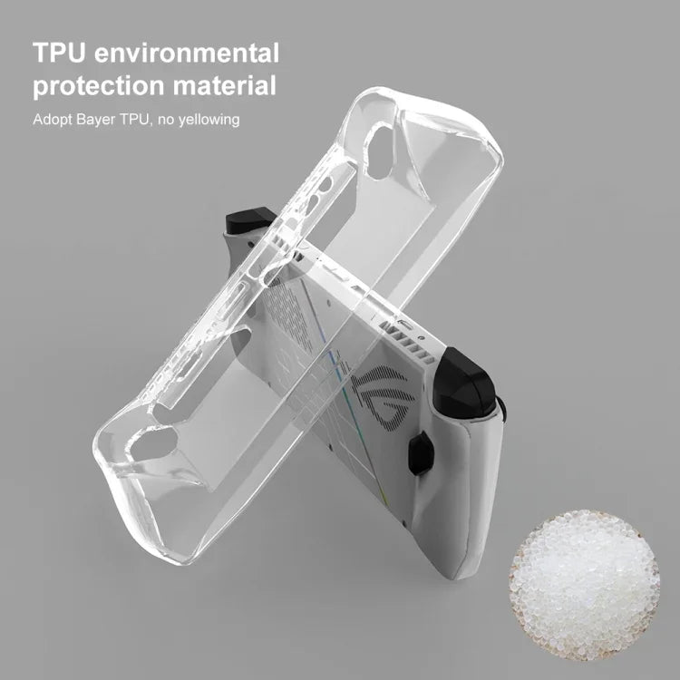 غطاء حماية ناعم TPU شامل لجهاز ألعاب ASUS Rog Ally، غطاء TPU شفاف