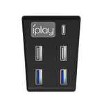 iplay HBP-308 لوحدة تحكم ألعاب سوني PS5 5 في 1 محور USB3.0 للاتصال والتمديد، لسوني PS5