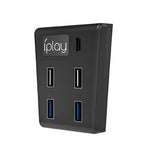 iplay HBP-308 لوحدة تحكم ألعاب سوني PS5 5 في 1 محور USB3.0 للاتصال والتمديد، لسوني PS5