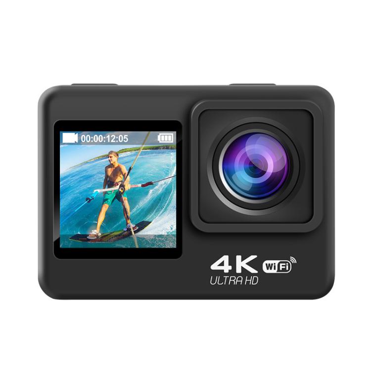 كاميرا رياضية مقاومة للماء بدقة 4K عالية الوضوح بشاشة مزدوجة ملونة وواي فاي، Q60AR