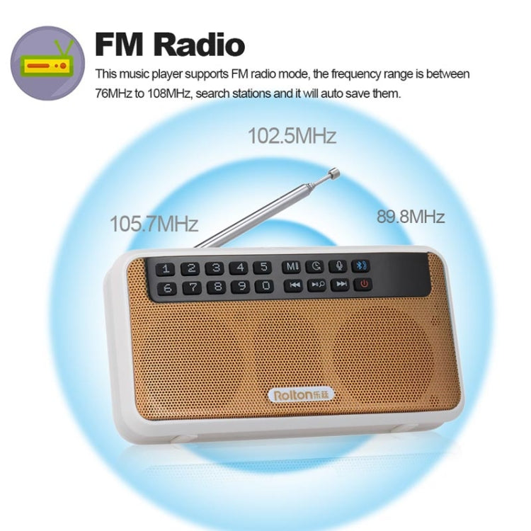 مكبر صوت بلوتوث Rolton E500 بقناة 2.1 مع ميكروفون مدمج يدعم راديو FM