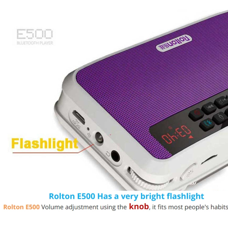 مكبر صوت بلوتوث Rolton E500 بقناة 2.1 مع ميكروفون مدمج يدعم راديو FM