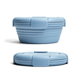 1100ml Silicone Folding Lunch Box  Travel Bowl Microwave & Dishwasher Safe, Blue, Pink, Green, Gray, Black
