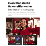 كاميرا رياضية مقاومة للماء IP68 بدقة 5K و30 إطارًا في الثانية مع واي فاي، تثبيت صورة، شاشة مزدوجة، تحكم عن بعد، كاميرا 5K + بطاقة 64 جيجابايت، كاميرا 5K + بطاقة 128 جيجابايت