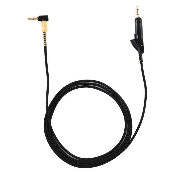 لكابل استبدال كابل صوت سماعة Boss QC15 مضفر، ZS0017 أسود