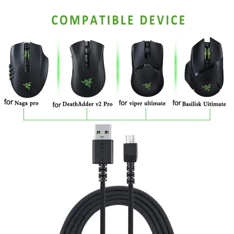 كابل شحن فأرة لاسلكية احترافية لـ Razer / Naga Viper Pro / Viper V2