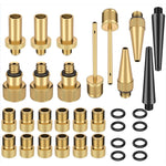 SV/AV/DV Bicycle Valve Adapter Set Bike Ball Pump Accessories, 15 in 1, 24 in 1 with Leather Ring, 25 in 1, 24 in 1, 32 in 1, 16 in 1, 10 in 1, 3sets 3 in 1, 12 in 1, 3sets 5 in 1, 3sets 4 in 1, 3sets 4 in 1 Gold, 14 in 1, 16 in 1 with Split Box       ...