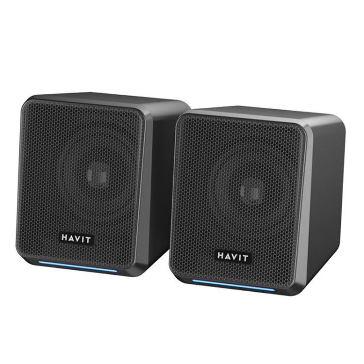 مكبر صوت Havit A20 Plus ستيريو صوت محيطي مع إضاءة محيطية ملونة سلكي للكمبيوتر، أسود، نسخة Bluetooth