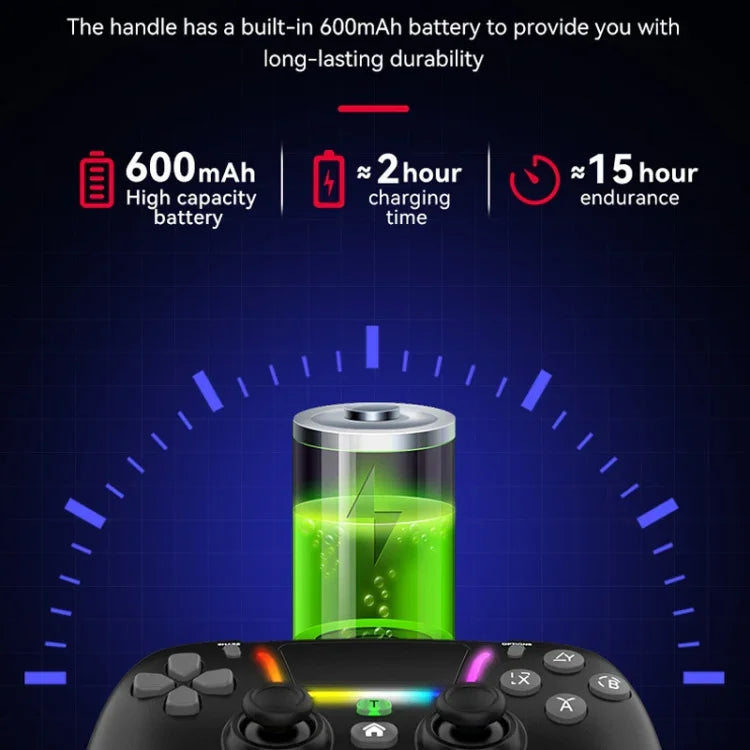 مقبض لاسلكي بلوتوث ملون لجهاز PS4