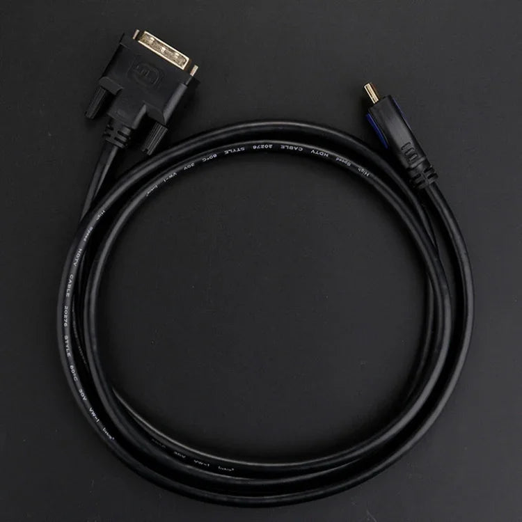 كابل HDMI بطول 3م إلى DVI 24+1P 1080P ثنائي الاتجاه عالي الدقة لتوصيل الكمبيوتر بالشاشة، HDMI إلى DVI