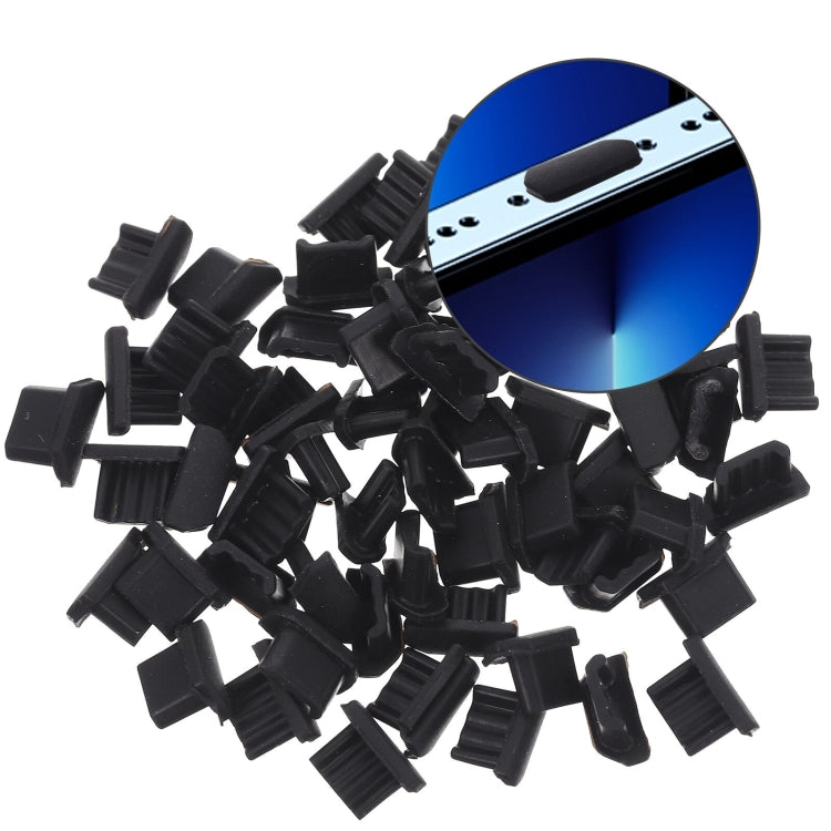 Micro USB Universal Cell Phone Dust Plug Power Silicone Charging Port Plug, Micro USB (Black), Micro USB (Transparent)