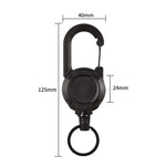 Flexible Climbing Backpack Buckle Retractable Pull Badges Reel Sports Keychain, Flexible