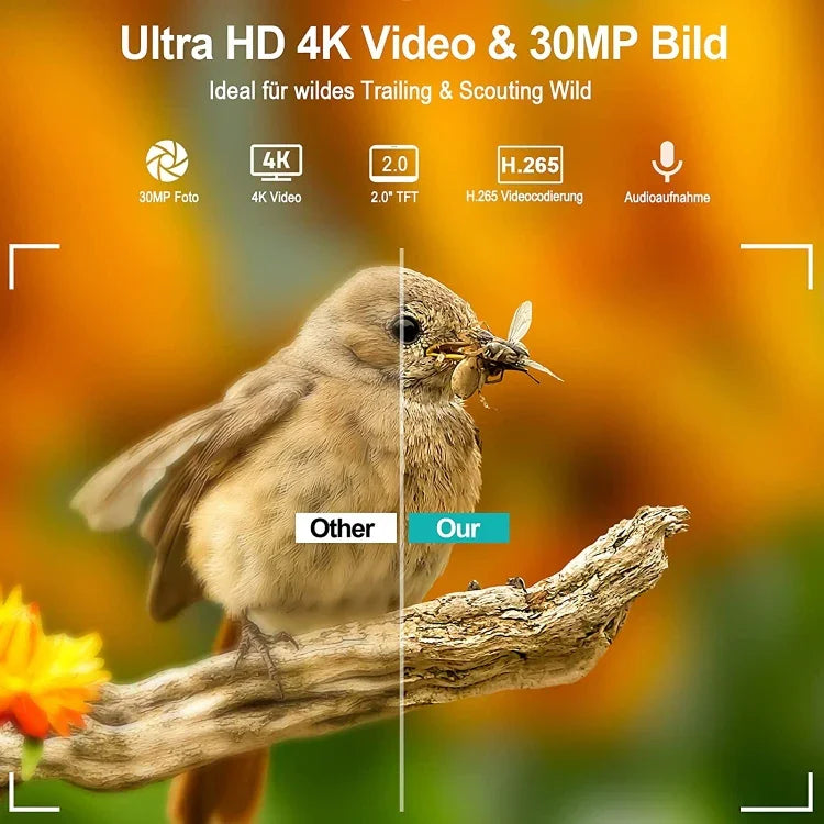 كاميرا صيد بدقة 36 ميجابكسل 4K 4G مع تحكم عن بعد عبر التطبيق لعرض الصور والفيديو في أي وقت، HC-900Pro
