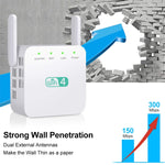 مضخم واي فاي 2.4G 300M مدى طويل، مكرر إشارة واي فاي لاسلكي، قابس أمريكي أبيض، قابس أوروبي أبيض، قابس بريطاني أبيض، قابس أمريكي أسود، قابس أوروبي أسود، قابس بريطاني أسود