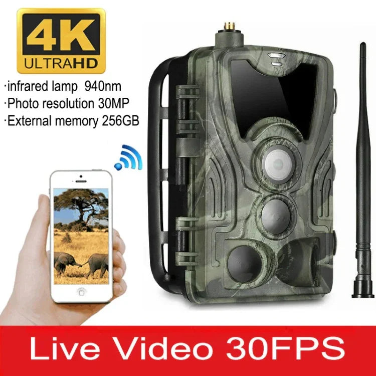 كاميرا صيد خارجية بدقة 4K 4G مع تحكم عن بعد عبر التطبيق لعرض الصور والفيديو في أي وقت، HC-801Pro، قابس الاتحاد الأوروبي، قابس الولايات المتحدة، قابس أستراليا
