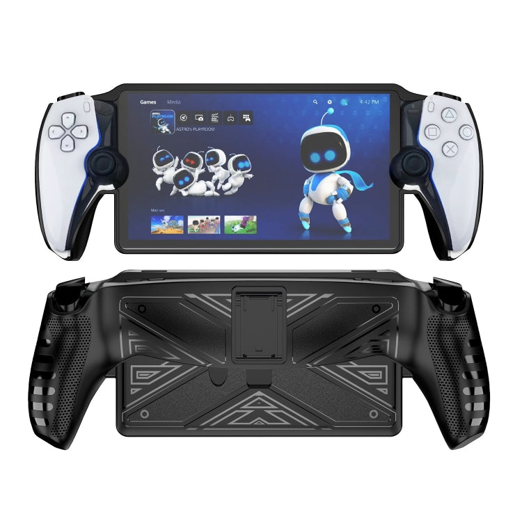 غطاء واقي TPU مع حامل لجهاز Sony PlayStation Portal، TPU