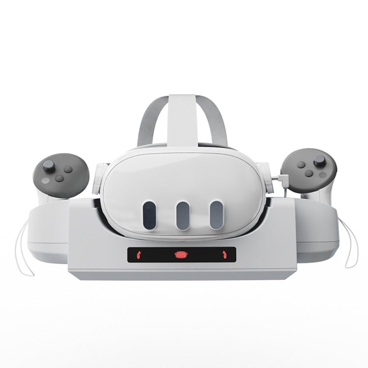 قاعدة شحن مثبتة على الحائط مع حامل شحن سريع ومؤشر LED لخوذة Meta Quest 3 VR
