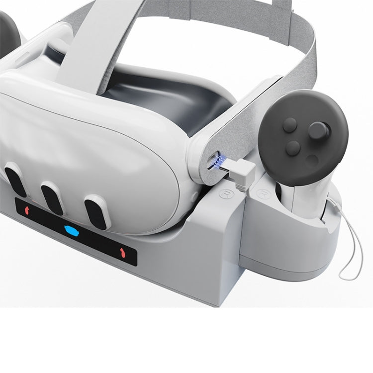 قاعدة شحن مثبتة على الحائط مع حامل شحن سريع ومؤشر LED لخوذة Meta Quest 3 VR