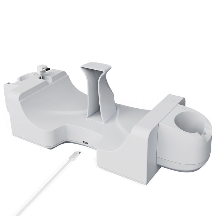 قاعدة شحن مثبتة على الحائط مع حامل شحن سريع ومؤشر LED لخوذة Meta Quest 3 VR