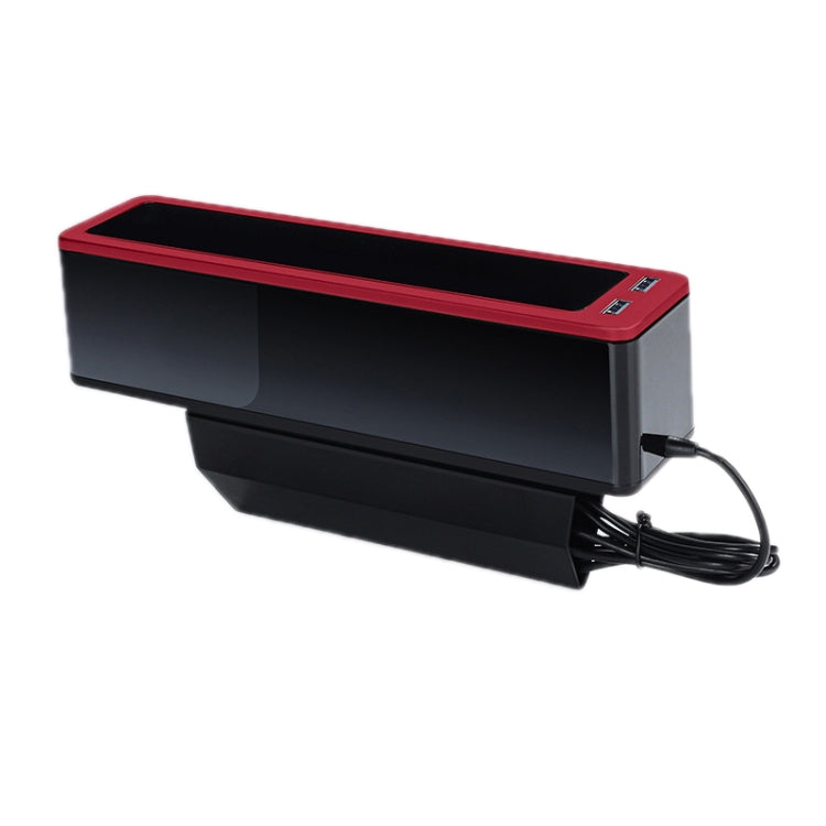 Car Seat Gap Storage Box with 2 USB Charging Port, Principal Driver Silver, Co-pilot Silver, Principal Driver Red, Co-pilot Red, Principal Driver Gray, Co-pilot Gray